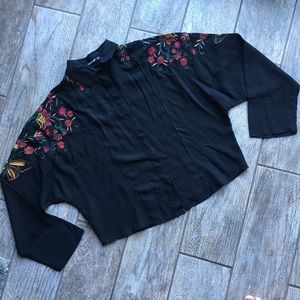 Embroidered Button Down